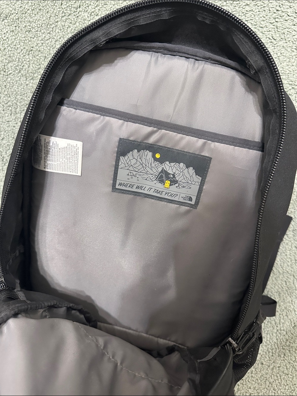 The North Face Groundwork Backpack Bag Black Brand Logo